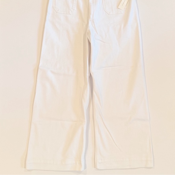NWT Maeve By Anthropology The Colette Crop Wide-Leg White Jeans - Picture 6 of 13
